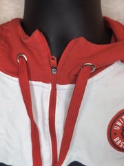United States Baseball Hoodie Size L – Red/White/Navy Blue – Used Colorblock