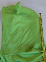 Shrek Movie Lime Green hoodie embroidered lettering and 3D ogre ears Adult XL