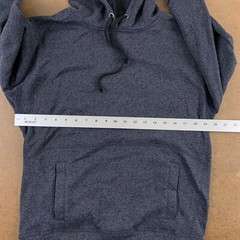 J America Adult Size Small Navy Heahter Fleece Pocket Pullover Hoodie NWT