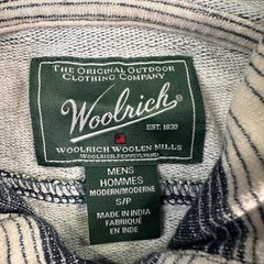 Woolrich Mens Pullover Hoodie Striped Organic Cotton Modern Fit S/P