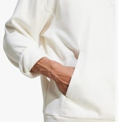 adidas Men’s Hoodie All Season Fleece Pullover Off White Relaxed Fit Size 2XL