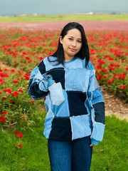Denim Patchwork Pullover – Handmade, Long Sleeve, Perfect for Spring and Summer