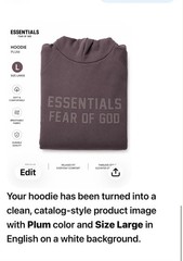 Fear of God Essentials Men’s Hoodie Plum – Size Large
