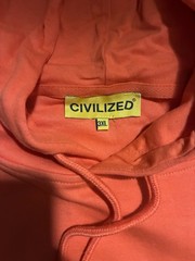 Civilized Members Only Hoodie, Size 3x, Orange, Brand New With Tags
