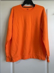 Athletic Works Men’s Orange Crewneck Fleece Sweatshirt Size Medium (38-40)