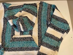 Baja Joe Mexican Style Hoodie (Size Small) – Blue / White / Black