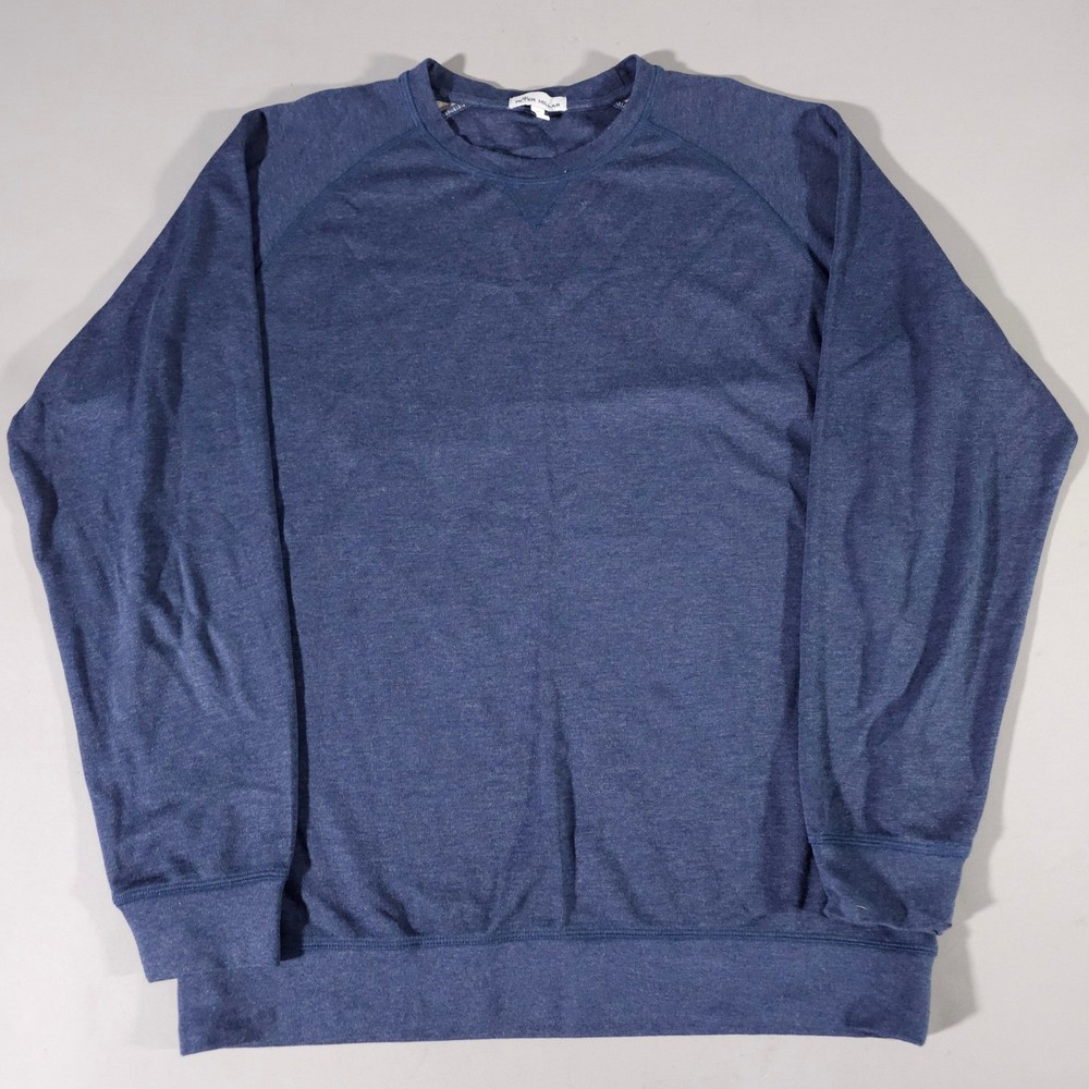 Peter Millar Sweatshirt Mens XL Blue Crown Comfort Crewneck Raglan MF19K39