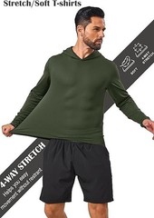 5 Pack Men’S Lightweight Pullover Hooded Tees – Long Sleeve Sweatshirts for Gym,