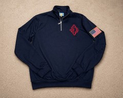 NEW JE Quarter Zip SWEATER Blue USA 1/4 ZIP JEE Sweatshirt USA SELLER Size 2XL