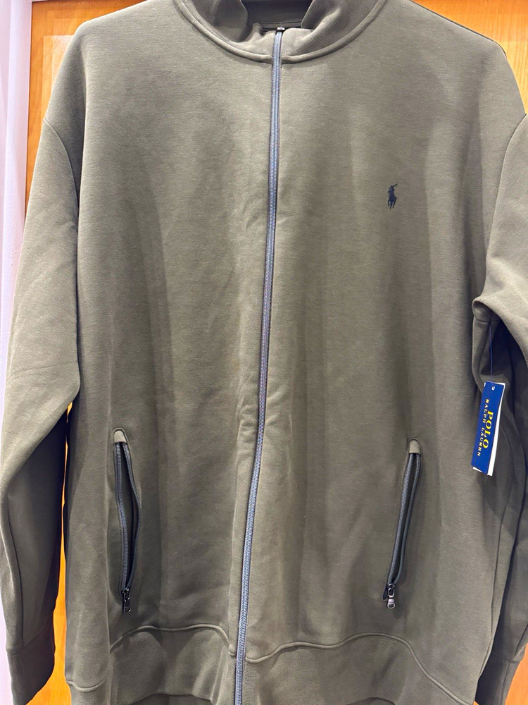 Polo Ralph Lauren Men’s Big & Tall 3XLT Green Cotton Full Zip Mock Neck