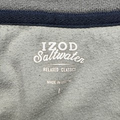 Izod Saltwater 1/4 Zip Sweatshirt Relaxed Classic Mens Large Gray