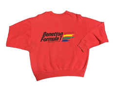 United Colors of Benetton Formula 1 Racing Team Sweatshirt Size M Italy Vintage