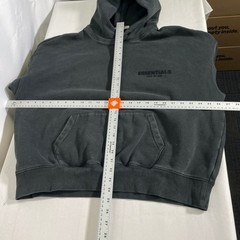 Fear of God Essentials Stretch Limo Black Oversized Fleece Hoodie Men’s MEDIUM