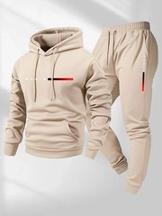 2025 Letter Printed Sportswear Set Men’s Hooded Sweatshirt Long Pants Set Spring