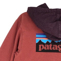 Patagonia Hoodie Mens S Organic Cotton Zip Up Two Tone Rust Plum Pullover Logo