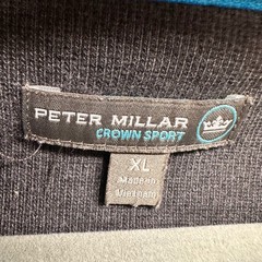Peter Millar Crown Sport Hoodie Mens XL Gray Chicago Golf Club Seal Zip Jacket