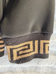 V.I.P. Collection Men’s Geometric Gold Design Black Zip-up Hoodie Size L