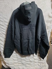 Fear of God Essentials Pullover Hoodie Stretch Limo Black Brand New With Tags