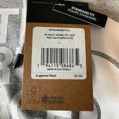 The North Face Pullover Hoodie Mens Size L Gray Long Sleeve Stretch Drawstring