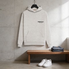 NEW Fear of God Essentials Light Oatmeal White Hoodie Size Small Authentic✅