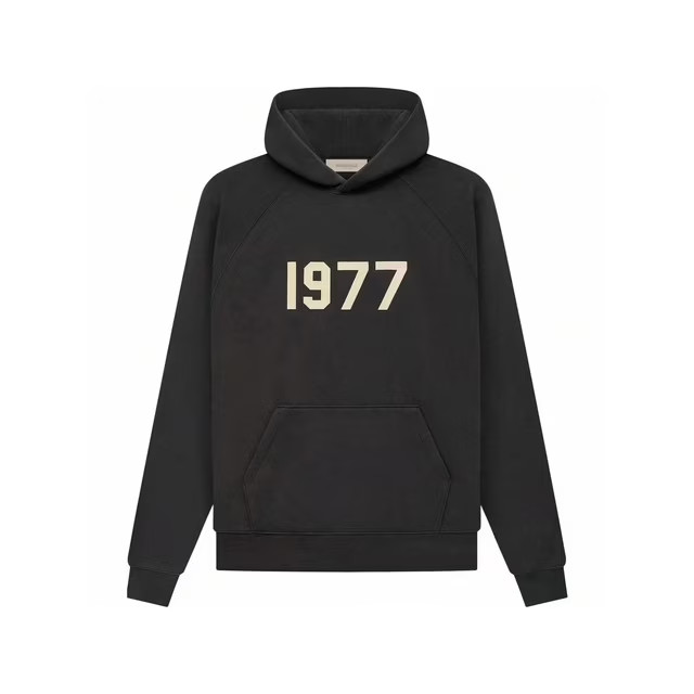 Fear Of God Essentials 1977 Fleece Hoodie Pullover Sweatshirt Flocked Iron NWT