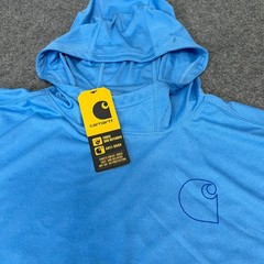 Carhartt Force Sun Defender Lightweight Hoodie – Blue Long Sleeve Men’s L