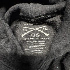 Grunt Style Mens Hoodie 3XL Big & Tall Black Teal Skull Flag Logo Graphics XXXL