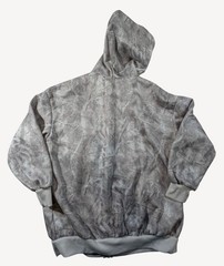 Shein Gray Camo Full-Zip Hoodie with Pockets & Drawstring Hood Size L NWOT