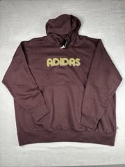 ADIDAS Men’s Brown Long Sleeve Fleece Active Hoodie Evo Lin HD KD4728- 4XL