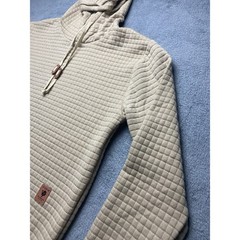 Vogue Sport Fashion Hoodie Size XL Beige Quilted Very Soft 100% Polyester