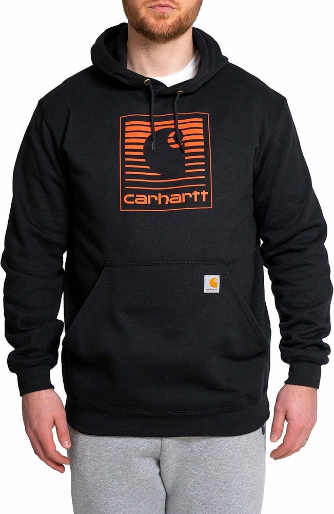 Carhartt Men’s Loose Fit Midweight Hooded Neck Letter Print Mens Graphic
