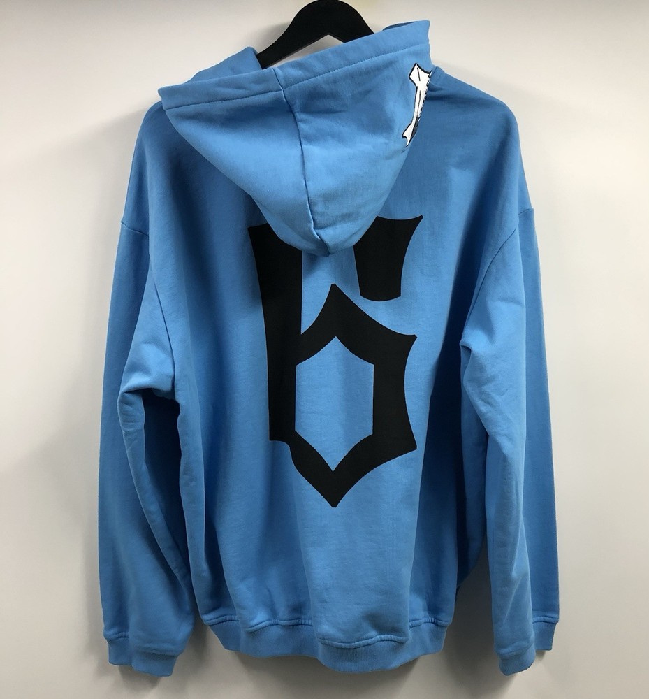 Vees Clothing Bleach Ichiho Skull Blue Anime Manga Hoodie Large French Terry