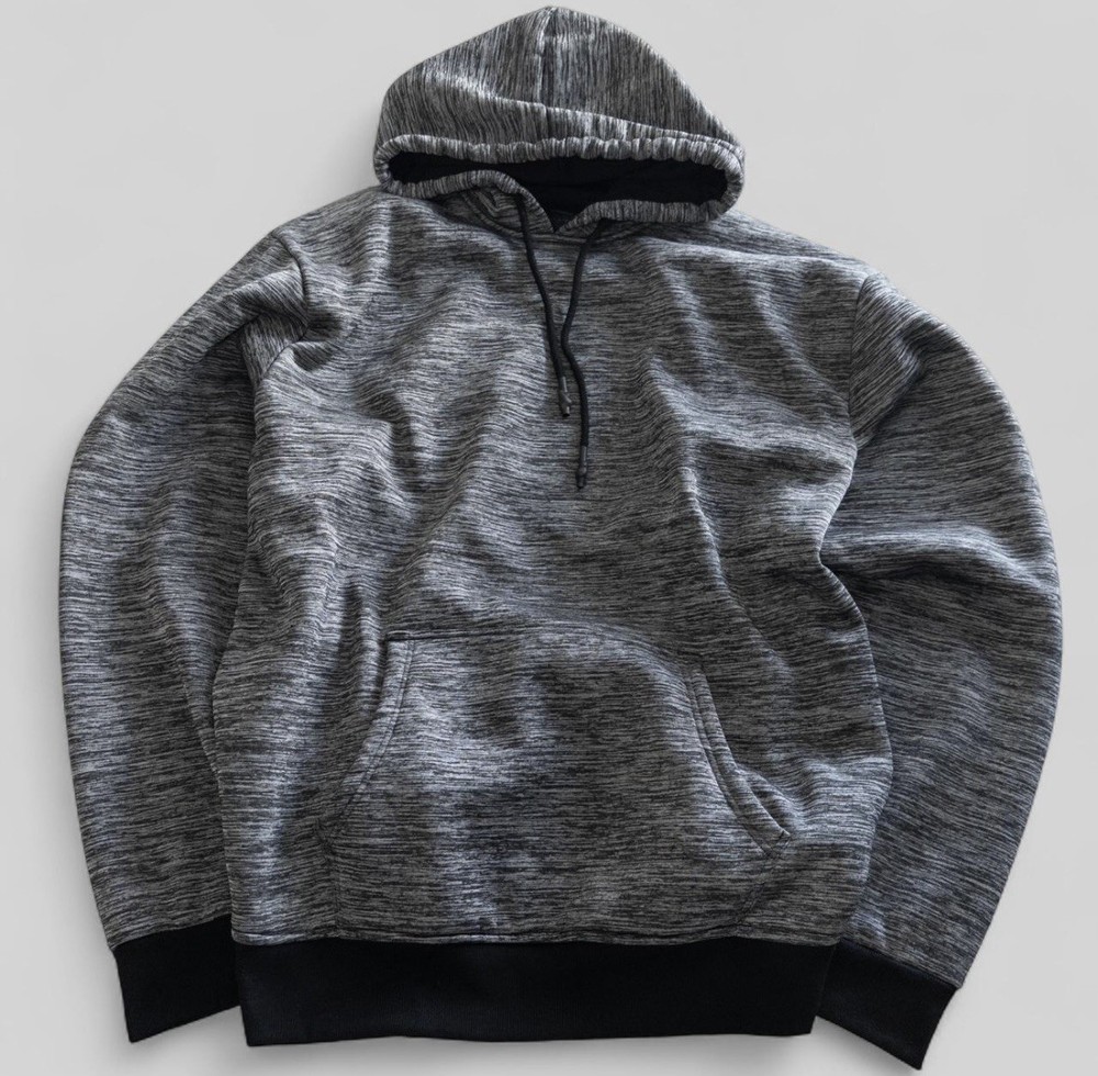 Steve’s Jeans Men’s 5X Big & Tall Gray/Black Fleece Pullover Oversized Hoodie