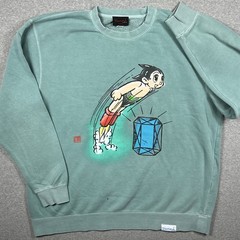Diamond Supply Co Astro Boy Sweatshirt Mens Extra Large Teal Crewneck Pullover