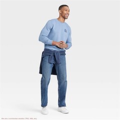 French Terry Crewneck Pullover Sweatshirt-Goodfellow & Co Blue S *SEE DEAL!!!*