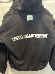 The Giving Movement Sustainable Full Zip Hoodie Men’s Large Black Organic Cotton