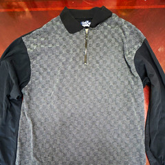 955 Originals Men’s LT Black Gray 1/4 Zip Long Sleeve Polo Pullover Vintage