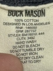 Buck Mason Sweatshirt Mens XL Blue Waffle Knit Crewneck Sweater 100% Cotton