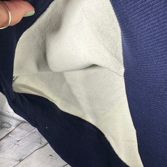 Herberton Mens XL Rugby Sweatshirt Navy Blue Red White Stripe Fleece Pullover