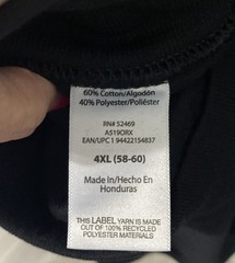 Athletic Works Men’s Fleece Crew Sweatshirt 4XL (58-60) Black NWT