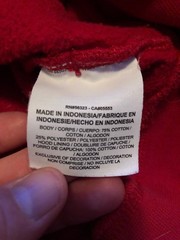 Vintage Air Jordan Red Bred Hoodie Sweatshirt Indonesia Size Medium Big Logo