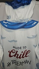 NWOT Coors Light Body Suit Beerman Snowman Holiday Hooded Jumpsuit, Size-Med