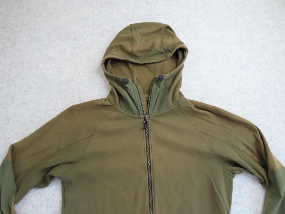 Chrome Industries Hoodie Mens Large Green Full Zip Fleece Cycling Jacket