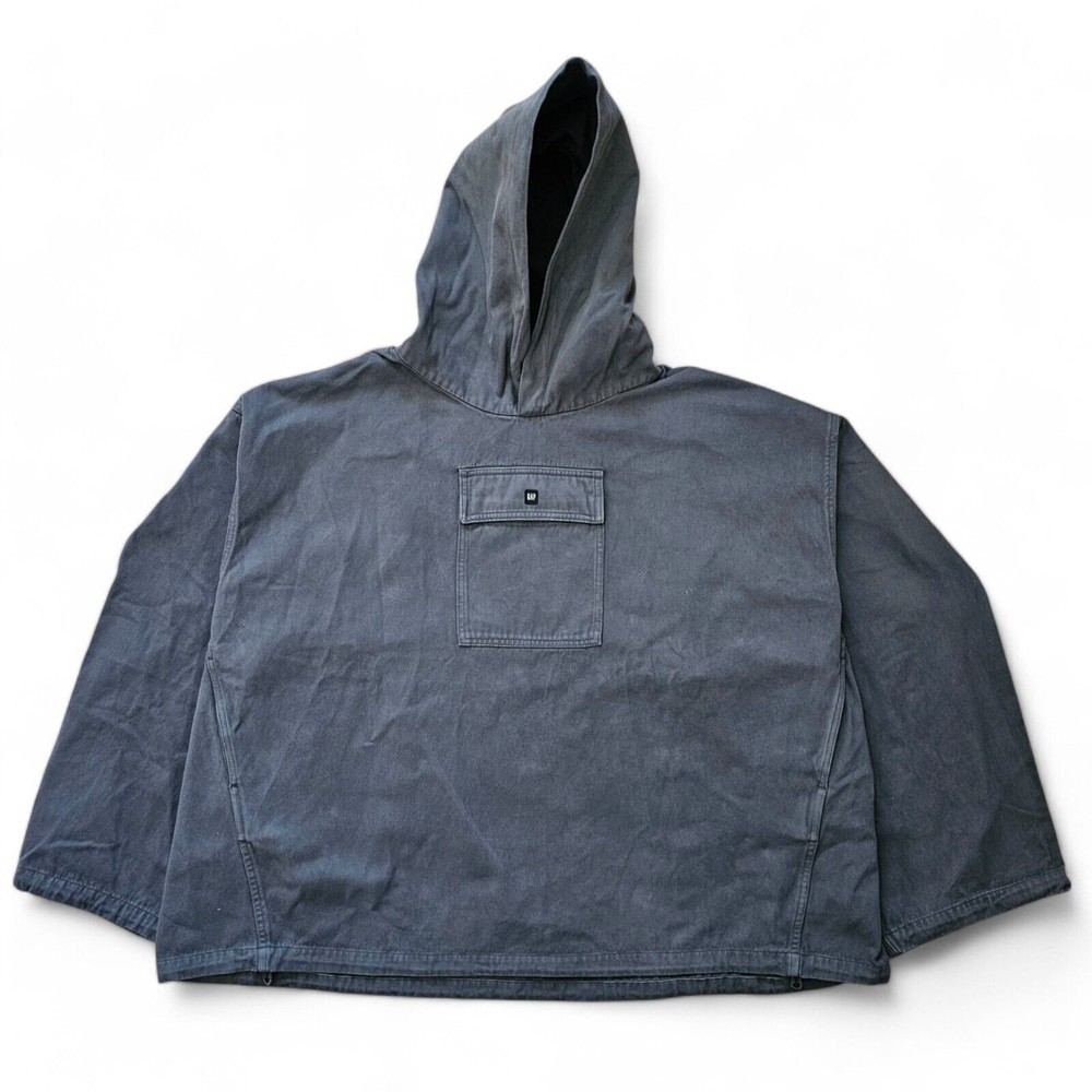Yeezy x Gap x Balenciaga 12 Sateen Cotton Hoodie in Dark Green Size 2XL – New