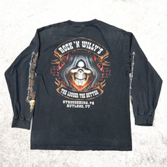 Rock N Willy’s Men’s Sz Large Pullover Sweatshirt Long Sleeve Graphic Tee Black