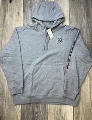 Ariat Men’s Lightweight Logo Hoodie Sweatshirt 10040817 Grey Size: XL