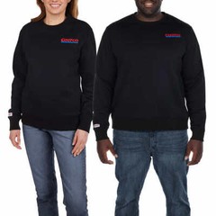 Costco Wholesale Black Unisex Embroidered Logo Crewneck Sweatshirt