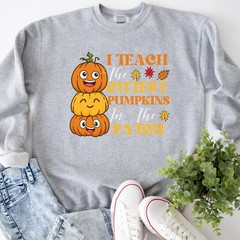 Fall Teacher Pumpkin Patch Sweatshirt Long Sleeve Unisex Size S M L XL 2XL 3XL