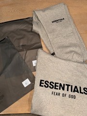 Essentials Fear Of God Dark Oatmeal Grey Set Hoodie & Pants Brand New Size L NWT