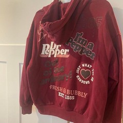 Unbranded Men’s Burgundy and Red Hoodie